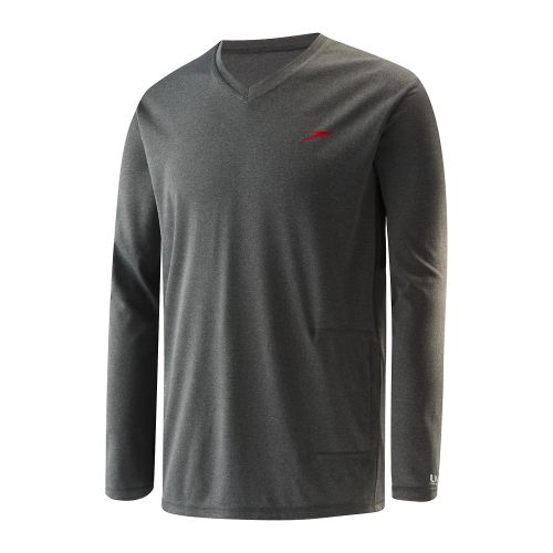 Heather Long Sleeve V-Neck Swim Tee